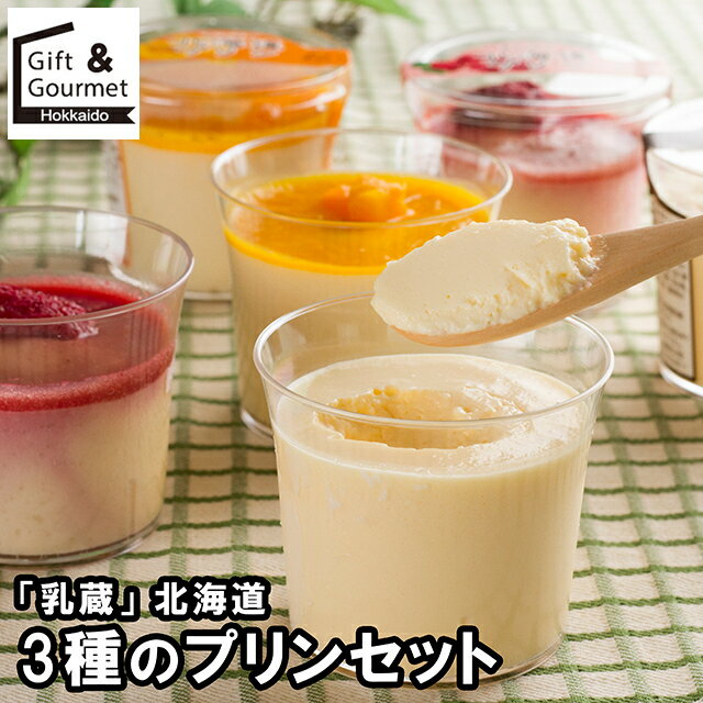 お歳暮 スイーツ ギフト 送料無料 「乳蔵」 北海道3種のプリンセット(440191) / 御歳暮 冬ギフト 内祝..