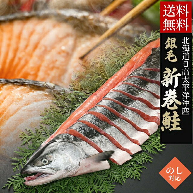 【一切れずつ使える!】 お歳暮 新巻鮭 ギフト 送料無料 銀毛新巻鮭(北海道日高太平洋沖産)(1切れ真空包装)姿戻し 半身戻し / 御歳暮 冬ギフト 内祝い お返し 新巻き鮭 荒巻鮭 国産 北海道 北海道産 魚 鮭 半身 一本 切り身 個包装 小分け サケ シャケ 900g 2kg