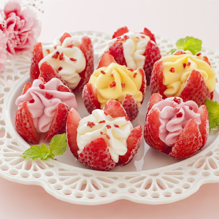 母の日 遅れてごめんね ギフト スイーツ送料無料 博多あまおう 花いちごのアイス【母の日ギフト メッセージカード 2023 いちご イチゴ 苺 ストロベリー 洋菓子 お菓子 生菓子 人気 取り寄せ 限定ギフト 期間限定 かわいい きれい 人気】(ybk) 23msのサムネイル