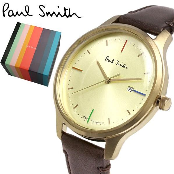 ポールスミス 腕時計 メンズ 【送料無料】ポールスミス Paul Smith BC5-423-10 The City ザ・シティ 腕時計 メンズ レザー ウォッチ ゴールドxブラウン