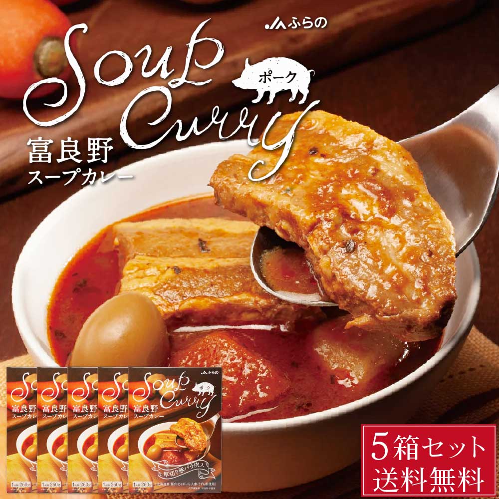 富良野 スープカレー ポーク 260g × 5箱セット JAふらの 豚バラ 具入 レトルト ふらの農業協同組合 ギフト お菓子 北海道限定 父の日 プレゼント