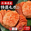 【マラソン期間限定！ポイント5倍！】毛ガニ 北海道産 毛蟹 お歳暮 ギフト 450g×2尾セット 送 ...