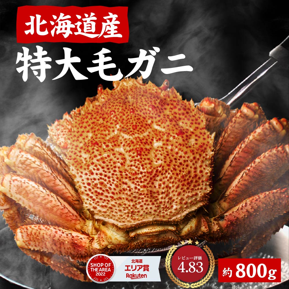 北海道産 毛蟹 毛ガニ 特大 毛がに 800g 送料無料 札幌 場外市場 ボイル 海鮮グルメ お取り寄せ ギフト プレゼント 母の日 プレゼント