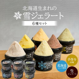 【マラソン期間限定！ポイント5倍！】丸市岡田商店 北海道のアイス 雪ジェラート 【6種セット】 アイスクリーム 詰め合わせ 送料無料 北海道 北海道産 プレゼント お取り寄せ 母の日 プレゼント