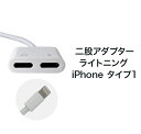 二股アダプター　ライトニング　iPhone　タイプ1 gadget