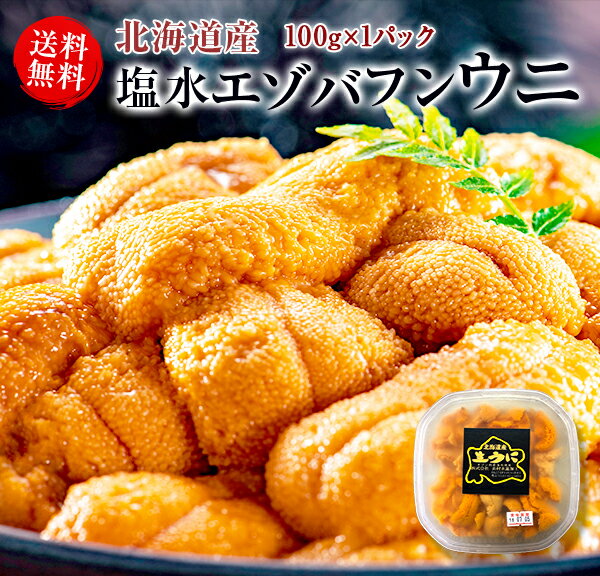 北海道産 塩水エゾバフンウニ100g 1パック