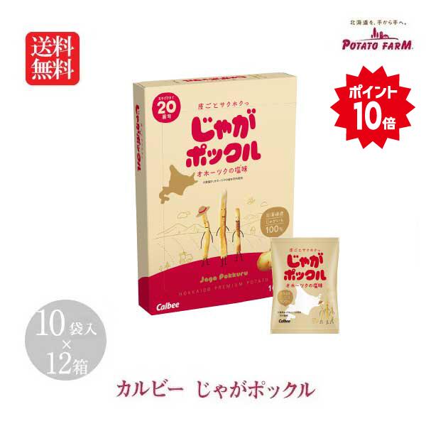 楽天HOKKAIDO-PASSION＼ポイント10倍！！／ 送料無料 カルビー じゃがポックル10袋入1ケース（10袋入×12箱） 【バレンタイン ホワイトデー 母の日 父の日 お中元 お歳暮 クリスマス 景品 宴会 snack lot】