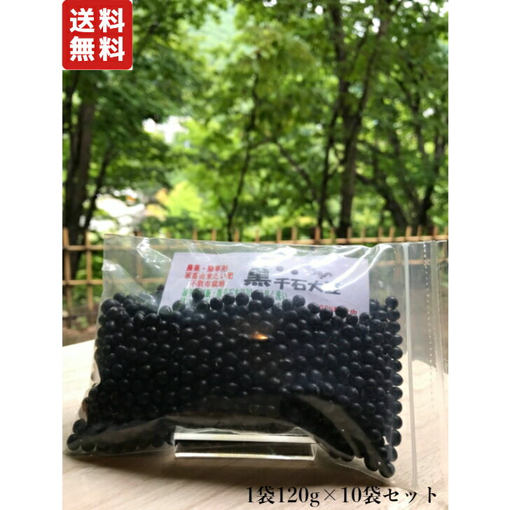 【送料無料】 北海道産 無農薬黒千石大豆 120g 10袋セット 豆 まめ 黒千石大豆 黒千石 大豆 ...