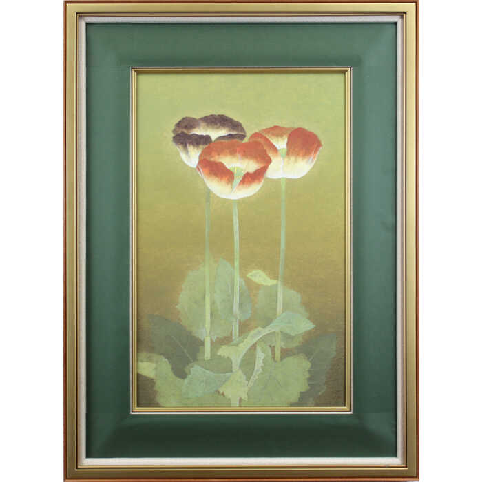 絵画 木下育應 日本画 『浄華』 花 一点物 美術品 アート きのしたいくおう