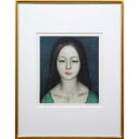 絵画 風間完 リトグラフ 版画 『緑衣の少女』 人物 美人 美術品 アート
