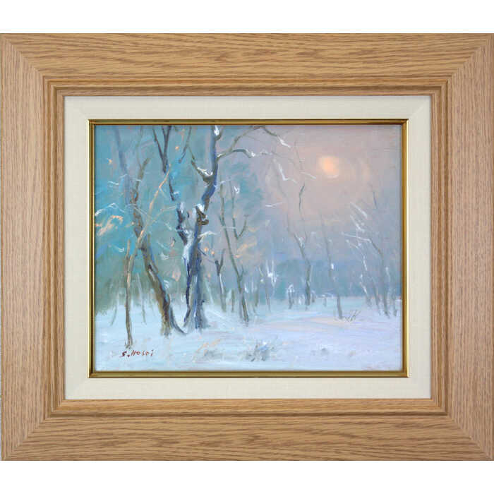 乐天商城 - 絵画 細井四治郎 油絵・油彩画 『円山公園の午後』 公園 北海道風景 静謐 一点物 美術品 アート ご贈答品 ギフト