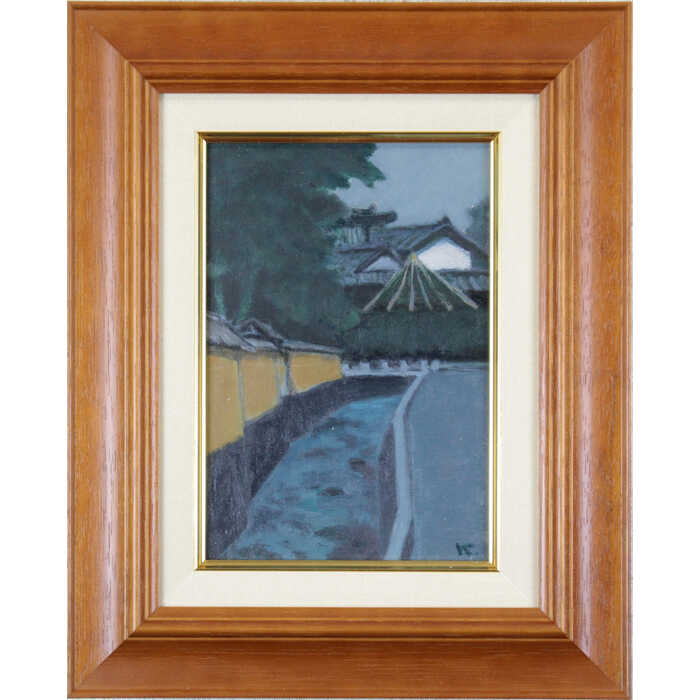 Rakuten - 絵画 小川愃 油絵・油彩画 『堀のある通り（金沢）』 道 堀 塀 一点物 美術品 アート ご贈答品 ギフト おがわけん