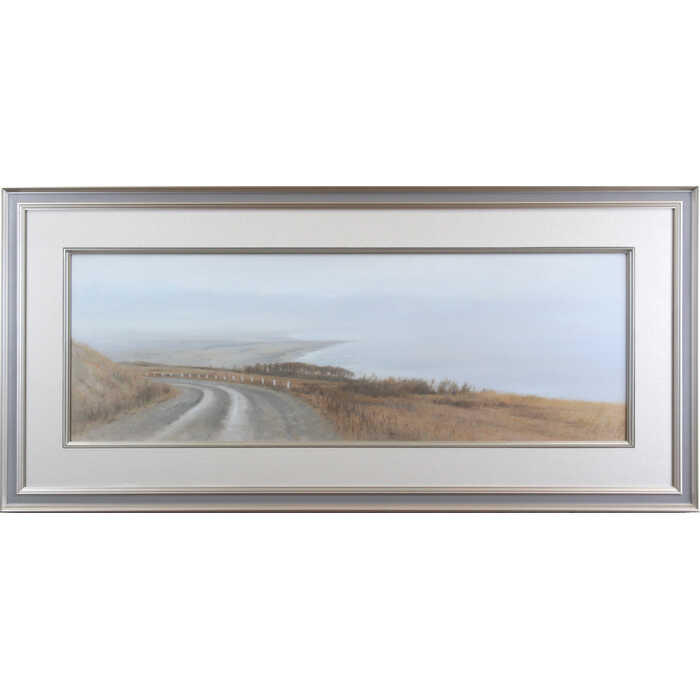 絵画 佐々木敏光 油絵・油彩画 『海のかすむ日』 海 道 風景 北海道風景 穏やか 一点物 美術品 アート ささきびんこう