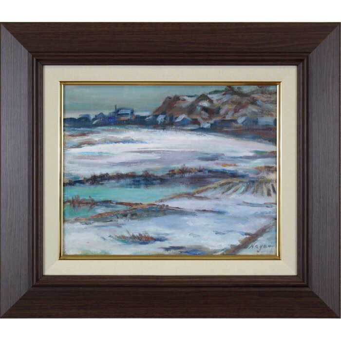 Rakuten - 絵画 長野譲 油絵・油彩画 『雪解』 川 雪 風景 一点物 美術品 アート ご贈答品 ギフト ながのゆずる