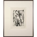 絵画 難波田龍起 銅版画 『広場の対話』 人々 抽象 美術品 アート なんばたたつおき