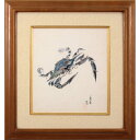 絵画 中村善策 水彩画 『千里横行』 動物 甲殻類 夏 一点物 美術品 アート なかむらぜんさく