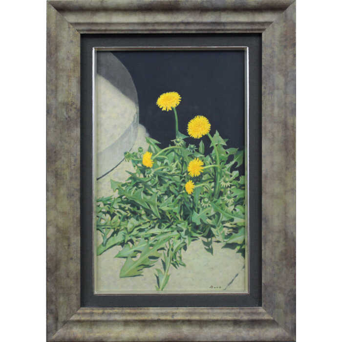 絵画 佐々木敏光 アクリル画 『日向草』 花 春 優しい 力強い 生き生き 美術品 アート ささきびんこう