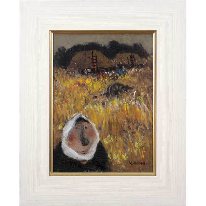 Rakuten - 絵画 原義行 油絵・油彩画 『晩秋午後』 畑 風景 秋 一点物 美術品 アート ご贈答品 ギフト はらよしゆき