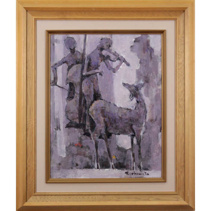 絵画 奥村正人 油絵・油彩画 『無題』 動物 幻想的 一点物 美術品 アート おくむらまさと