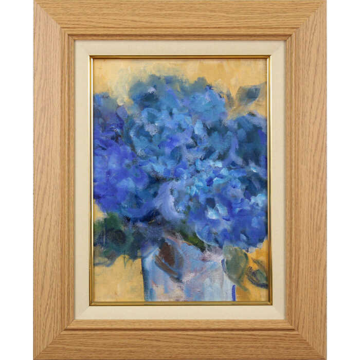絵画 今村哲二 油絵・油彩画 『紫陽花』 花 静物 一点物 美術品 アート ご贈答品 ギフト いまむらてつじ