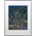 絵画 原賢司 シルクスクリーン 版画 『夜空』 抽象 幻想的 美術品 アート はらけんじ