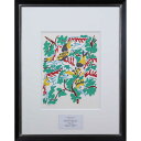 絵画 シャルル・ラピック リトグラフ 版画 『鳥のさえずり』 木 鳥 美術品 アート