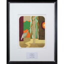 絵画 アンドレ・ミノー リトグラフ 版画 『女性と鳥』 室内風景 裸婦 鳥 美術品 アート