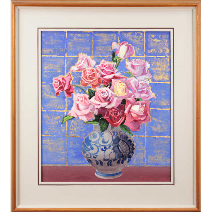 Rakuten - 絵画 今村昭寛 油絵・油彩画 『薔薇』 花 静物 明るい 一点物 美術品 アート いまむらあきひろ