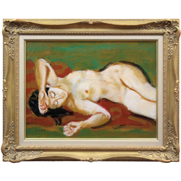 Rakuten - 絵画 飯山勇 油絵・油彩画 『裸婦』 裸婦 一点物 美術品 アート いいやまいさむ