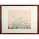 絵画 榊原紫峰 木版画 『富貴草』 花 鳥 美術品 アート さかきばらしほう