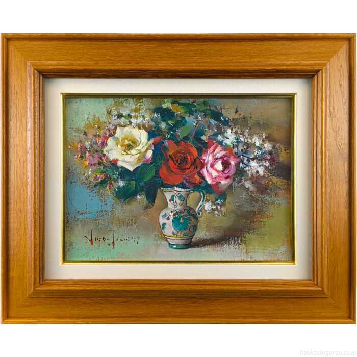 樂天商城 - 寺井重三 油絵・油彩画 『薔薇』 一点物 絵画