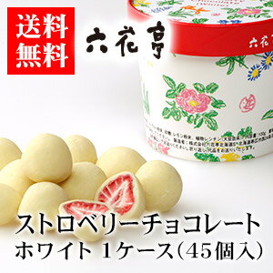 【ポイント5倍商品】【送料無料】六花亭 ストロベリーチョコ ホワイト 100g 1ケース（45個）母の日 2020