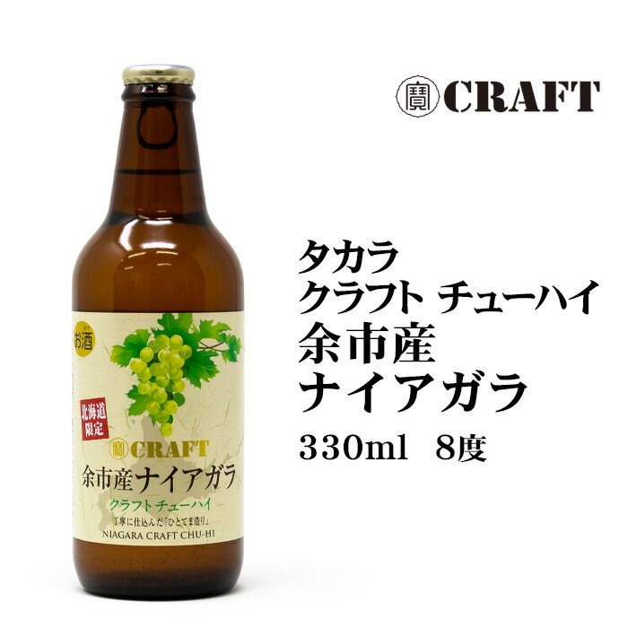 ナイアガラ クラフトチューハイ330ml 北海道 お土産 おみやげ 余市産ナイアガラ 葡萄 ぶどう ブドウ 酎ハイ