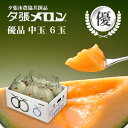 夕張市農協直送 共撰品 夕張メロン優品中玉(約1.3kg) 6玉1箱【送料無料】【産地直送】【代引不 ...