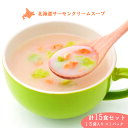 【北海大和 北海道サーモンクリームスープ 15袋】 クリームスープ サーモン 北海道産 鮭 メール便 即席スープ インスタント 送料無料 お取り寄せ ランチ 朝...