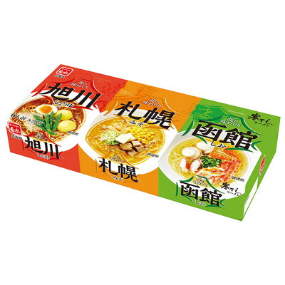 北海道新発見ファクトリー 菊水 北の味めぐり 寒干しラーメン 6食詰め合わせ(旭川しょうゆ2人前、札幌みそ2人前、函館しお2人前)