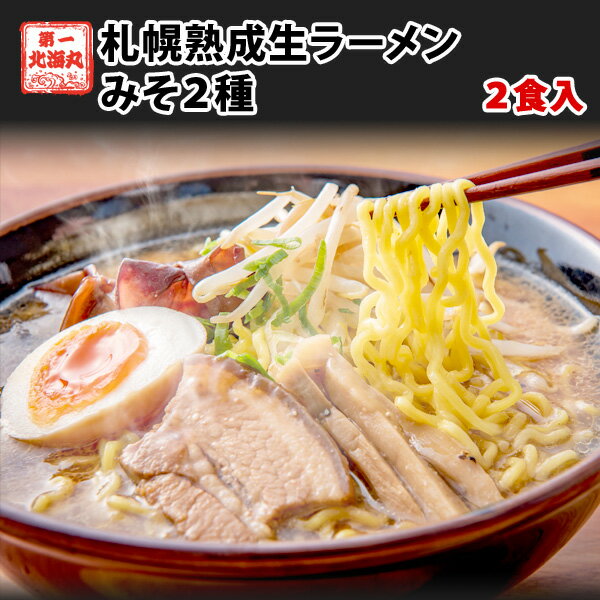 ラーメン お試し味噌2食 北海道 ラーメン 札幌熟成生麺 目利き厳選 味噌2種 送料無料