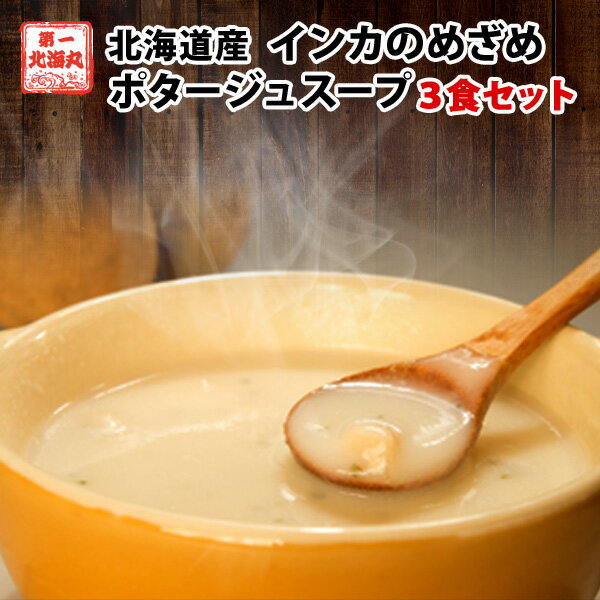 ポタージュ 送料無料 ポッキリ インカのめざめポタージュ 3食セット 北海道 じゃがいも