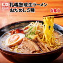 ラーメン 送料無料 北海道 5食セット 札幌熟成生麺 5種スープ食べ比べ ポッキリ 醤油 みそ 塩 1000円