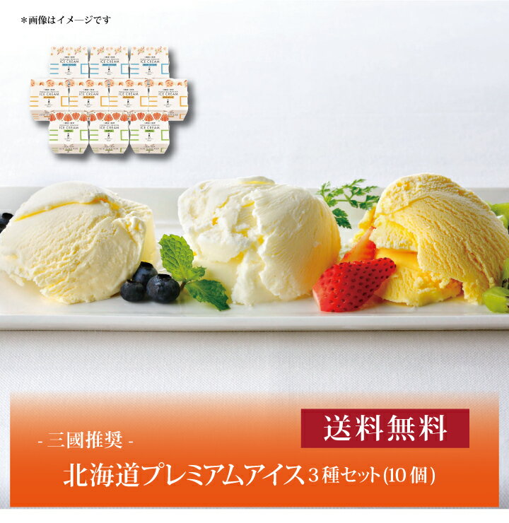 【送料無料】【 三國推奨 北海道プレミアムアイス3種セット(10個) MNA-R10 】お取り寄せ 送料無料 内祝い 出産内祝い 新築内祝い 快気祝い ギフト 贈り物