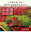 【送料無料】〔 神戸牛&松阪牛&近江牛 三大和牛焼肉食べ比べ 〕お取り寄せ 送料無料 内祝い 出産内祝い 新築内祝い 快気祝い ギフト 贈り物