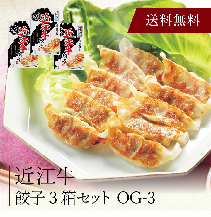 【送料無料】〔 近江牛餃子3箱セット OG-3 〕お取り寄せ 送料無料 内祝い 出産内祝い 新築内祝い 快気祝い ギフト 贈り物