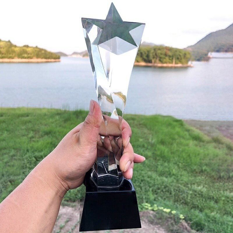 文字彫刻無料 高級クリスタルトロフィー 星型賞杯 オーダーメイド表彰盾 オリジナルデザイン賞 表彰グッズ カスタマイズ 記念品 プレミアムアワード 受賞者用トロフィー 特別賞メダル 水晶製表彰アイテム 企業表彰セット 輝く星型アワード