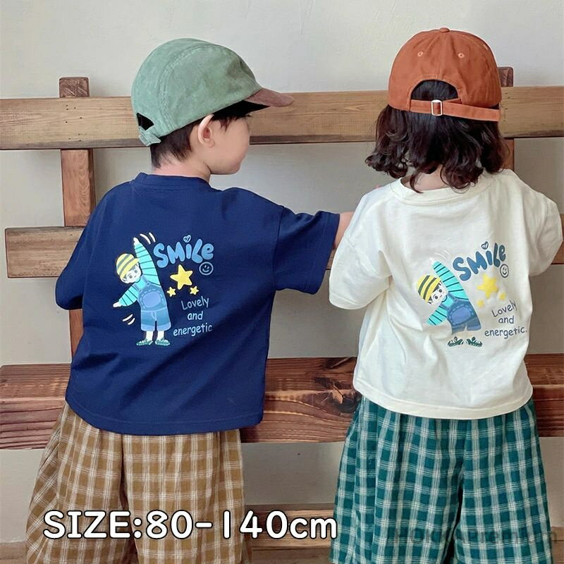 【送料無料】半袖 夏服 子供服 ベビー服 カジュアル おしゃれ プリントTシャツ 男の子 女の子 幼児 園児 親子コーデ 韓国風 人気 可