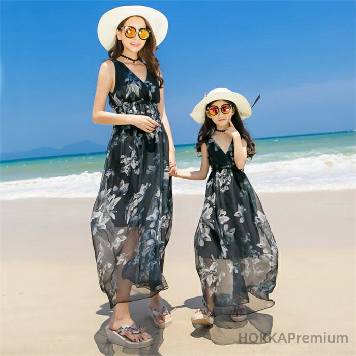 【送料無料】クコーデ 親子 セット 親子コーデ 花柄ワンピース 春 夏 子供服 キッズ ママ 姉妹 家族 出..