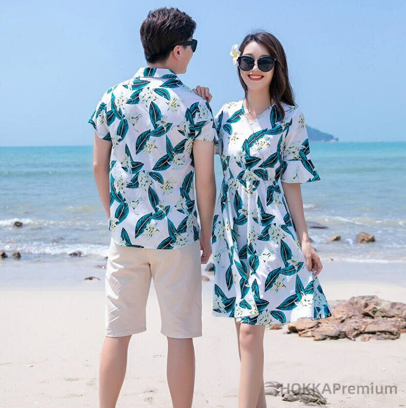 【送料無料】ペアルック 花柄 ワンピース アロハシャツ ショートパンツ ペアtシャツ 親子ペア ハワイ 旅行 リンクコーデ 夏服 リゾート カップル ペア ママ 女の子 マキシワンピース 3