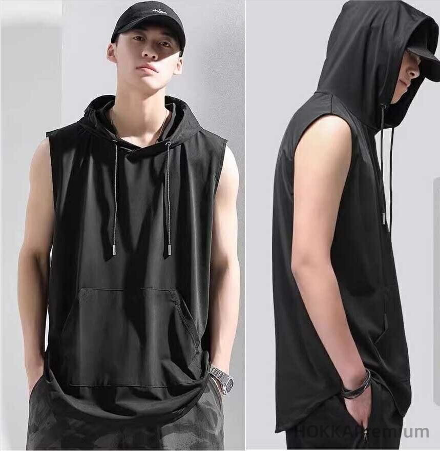 【送料無料】タンクトップ メンズ ノースリーブTシャツ パーカー スウェット ゆったり トップス トレーニング フィットネス ジムウェア カジュアル お洒落