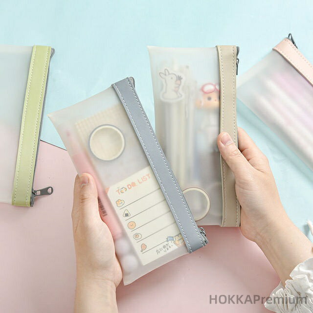 【送料無料】ペンケース クリア おしゃれ 韓国 透明 シンプル コンパクト かわいい 筆箱 ふでばこ やわらかい 男子 女子 小学校 中学 高校 筆記用具