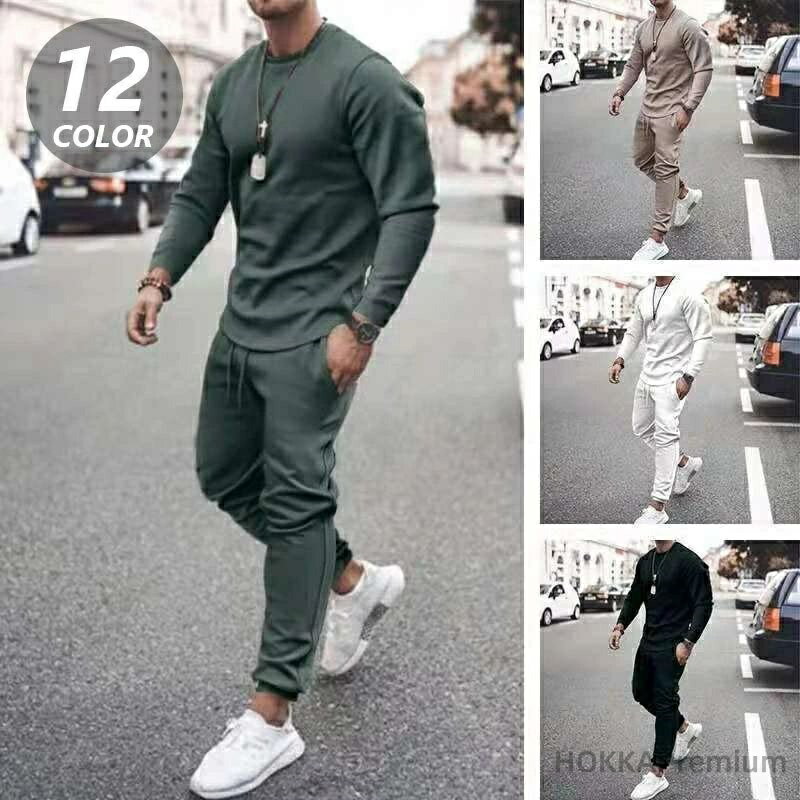 【送料無料】メンズ スウェット 上下セット 長袖 パーカー ジョガーパンツ カジュアル オーバーサイズ 運動服 部屋着 アウトドア 春秋冬40代50代人気