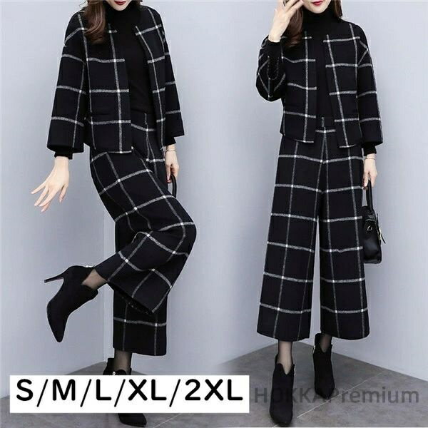 【送料無料】　セットアップ　セットアップレディース秋冬　セットアップ ニット　パンツスーツ　スーツセット 2点セット　おしゃれ　レディースファッション パーティ カジュアル ビジネス